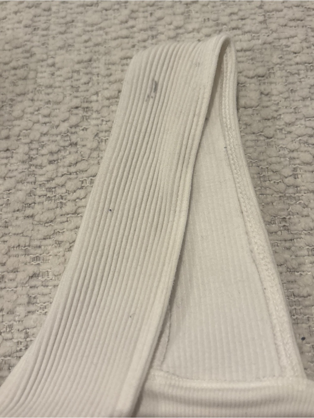 Free People White Ribbed Square-Neck Tank - Picture 4 of 5